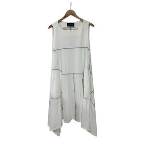 Ozai N Ku Alembika Asymmetrical Sleeveless Dress Oversized Lagenlook L